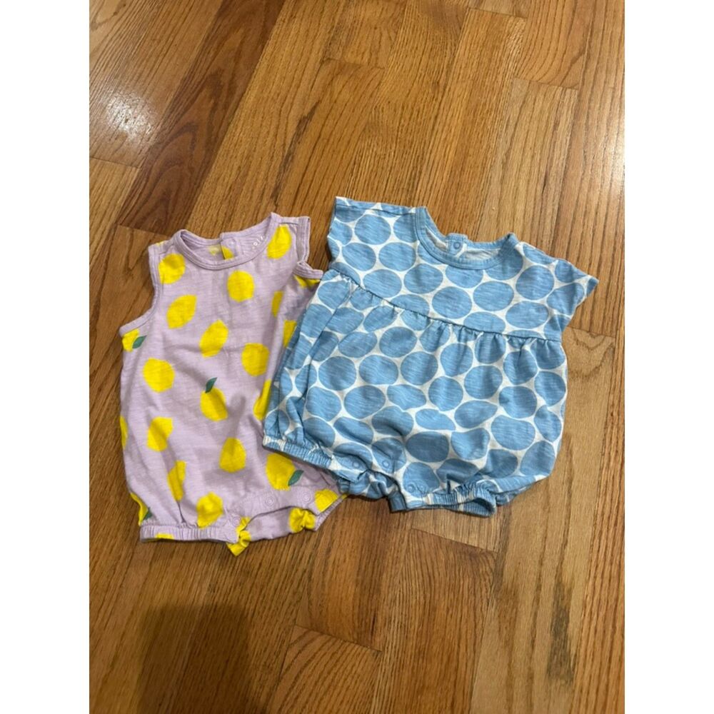 Lot of 2 Primary 3-6m Rompers